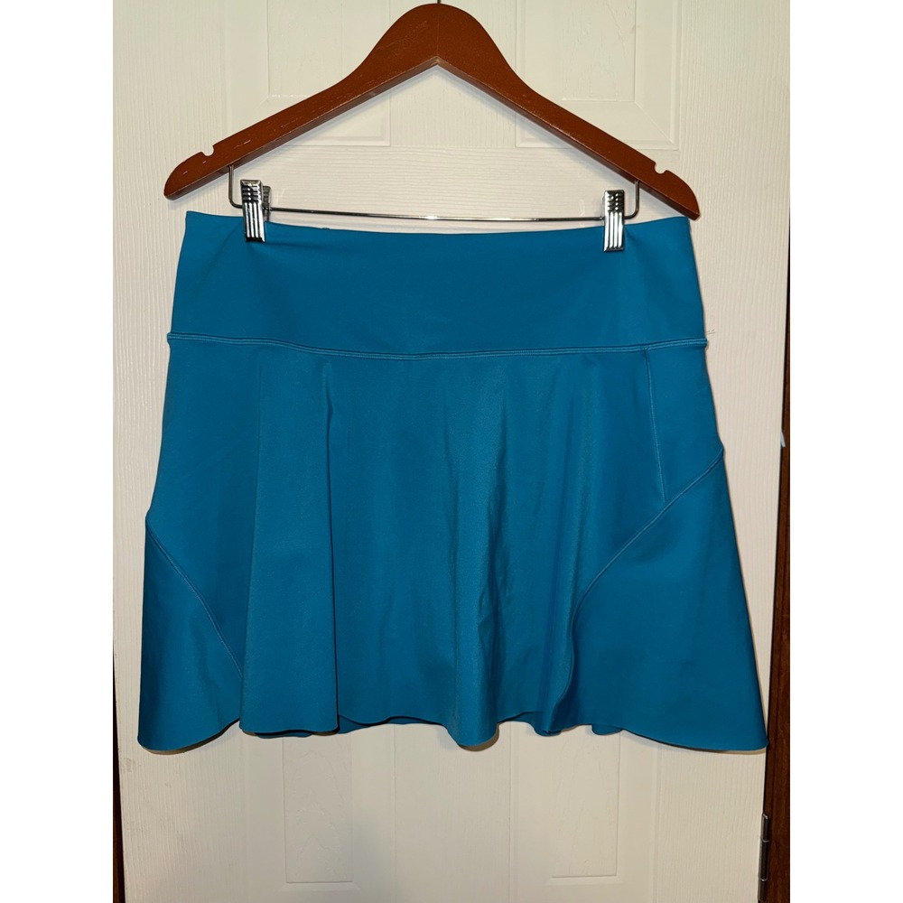 Athleta Ace Tennis Skort 15.5 Blue Teal Pleated Athletic Golf Skirt Large - Picture 4 of 12